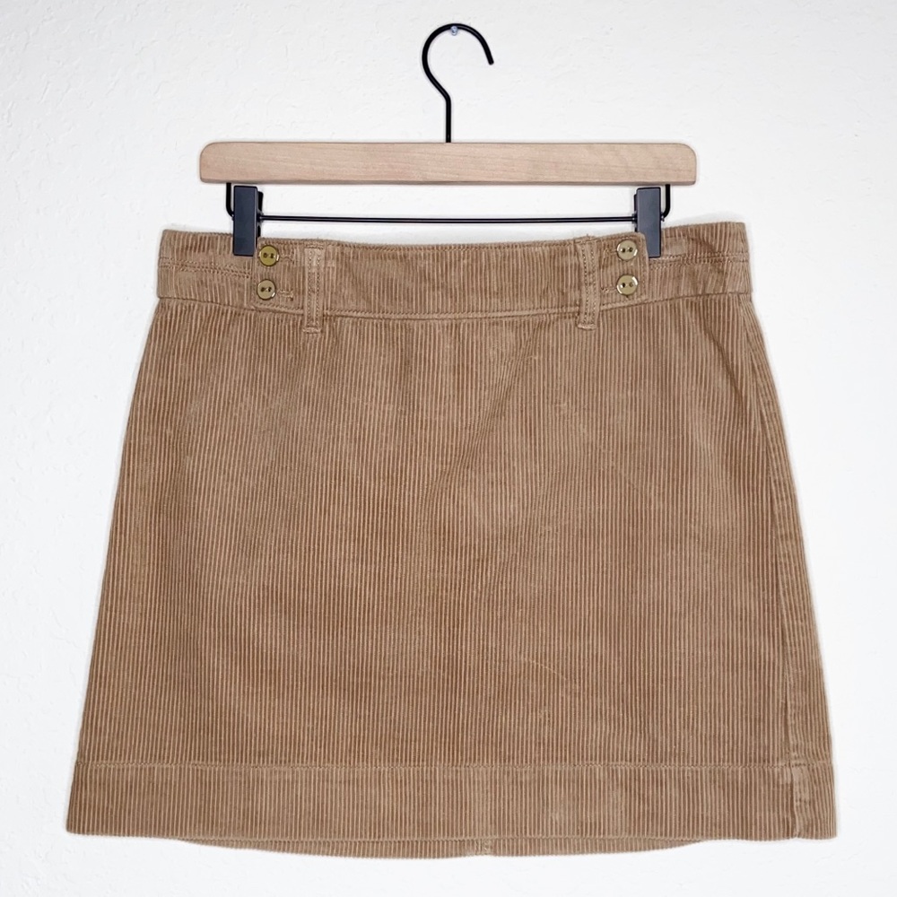 Ann Taylor LOFT Cotton Tan Mini Skirt